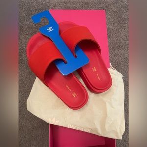 adidas ivy park red slides